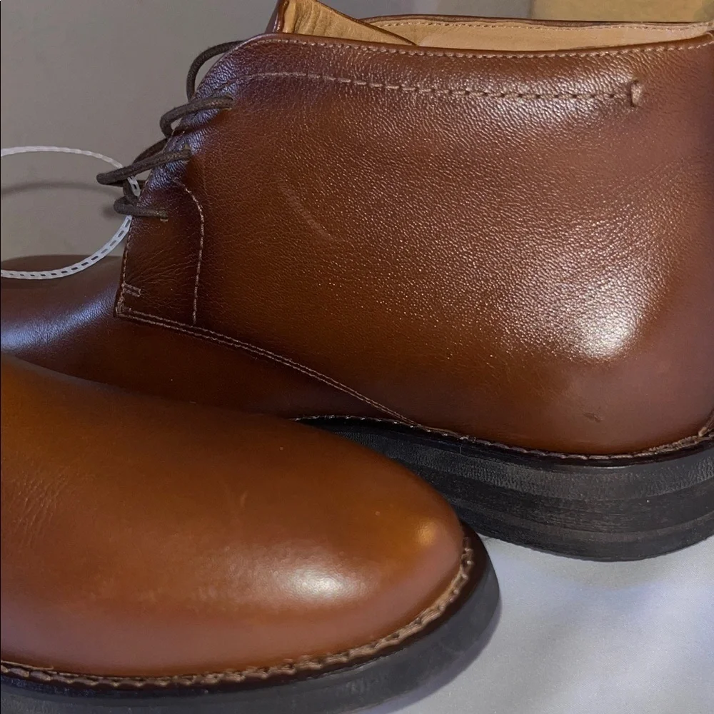 Flag Ltd Elegant Brown Leather Chukka Boots for Men